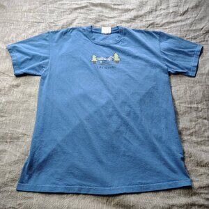 Life is Crap T-Shirt Mens Large Short Sleeve Hammock Camping‎ Novelty Vintage